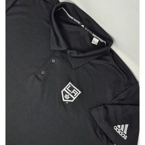 Los Angeles Kings Polo Shirt Men's Size XL Black NHL Hockey Adidas‎ NHL